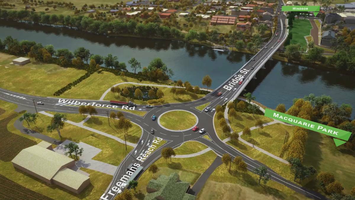 Moving forward: The revised Windsor Bridge plan now includes three lanes. Construction will start late next year.