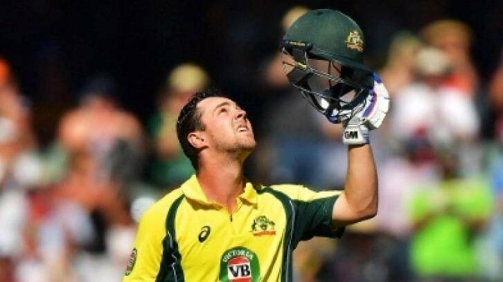 Tribute: Travis Head looks skyward on Thursday. Photo: Getty Images/Cricket Australia