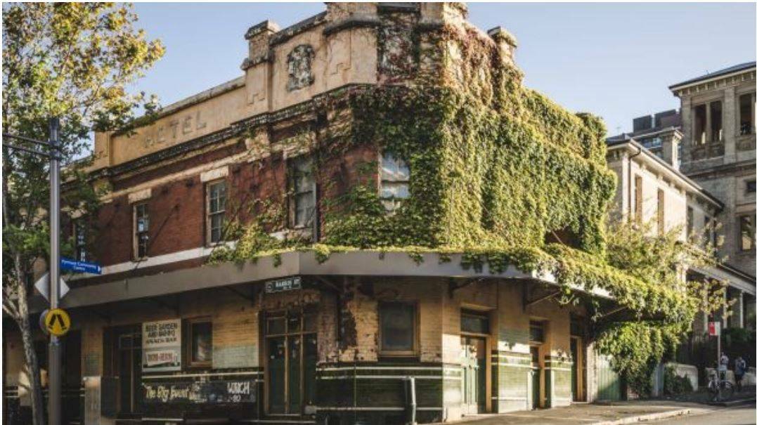 The Terminus Hotel has stood empty and covered in ivy for over 30 years. Picture: Brett Patman
