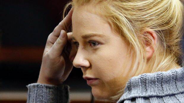 Cassandra Sainsbury at the court hearing in Bogota, Colombia.  Photo: AP
