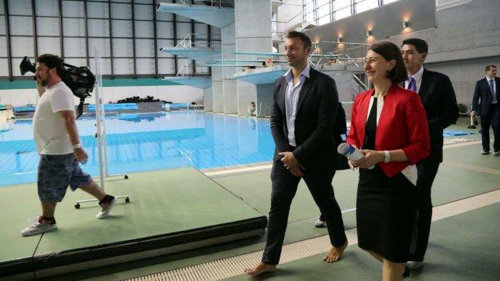 Ian Thorpe and NSW Premier Gladys Berejiklian in Tokyo on August 22. Ian Thorpe is an ambassador for the 2020 Tokyo Olympic Games. Photo supplied. Photos via email from Kirsty Needham.