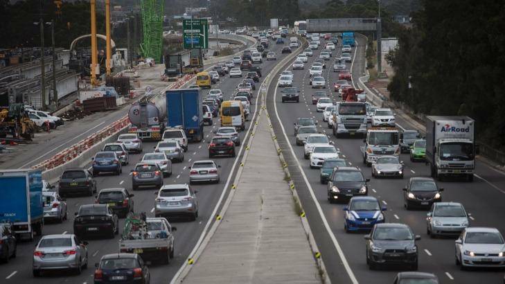 An index compiled by Uber and IPA shows peak-hour traffic in Sydney has worsened in the past year. Photo: Dominic Lorrimer