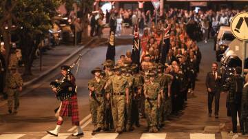 Anzac Day dawn service at Cronulla in 2023. Picture by John Veage