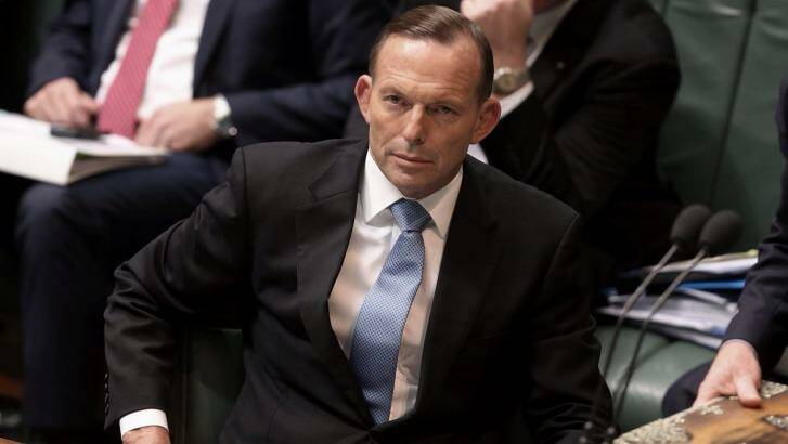 Under pressure: The Prime Minister Tony Abbott seems to have contradicted the Treasurer, Joe Hockey. Photo: Andrew Meares