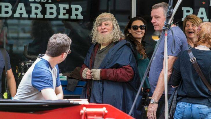 Sir Anthony Hopkins was near-unrecognisable in his Odin costume. Photo: Glenn Hunt