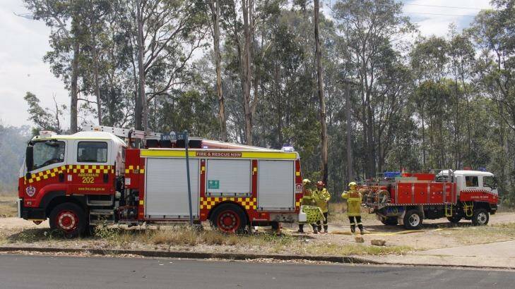 Fire and Rescue Services NSW attend a fire near Kurri Kurri, NSW. Photo: Michael John Fisher