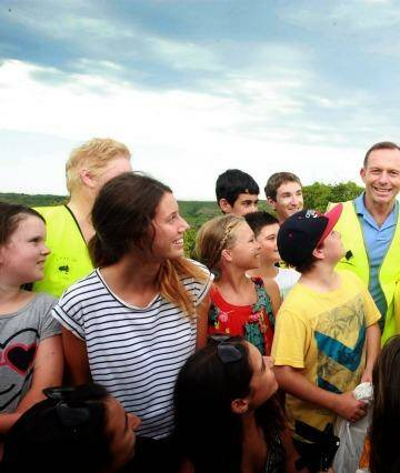 SMH/MERCURY.   NEWS.  Prime Minister Tony Abbott visits Killalea State Park known as The Farm for Clean Up Australia Day.  pic by sylvia Liber.  March 1, 2015 Photo: Sylvia Liber 