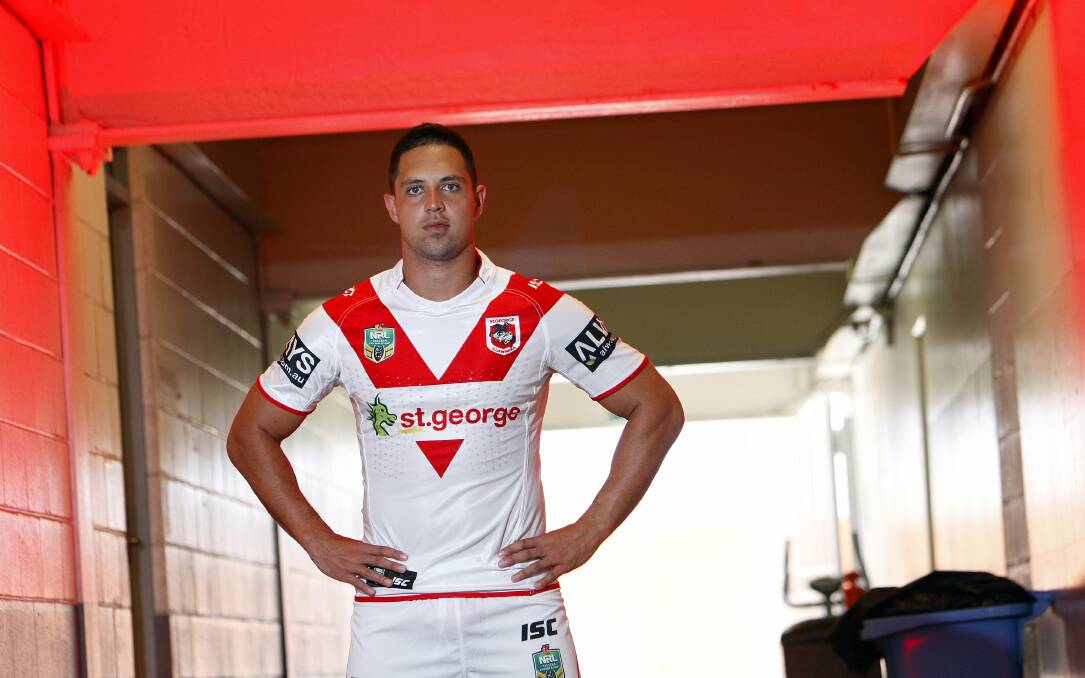 Standing tall, running freely: St George Illawarra Dragons centre Gerard Beale. Picture: Andy Zakeli