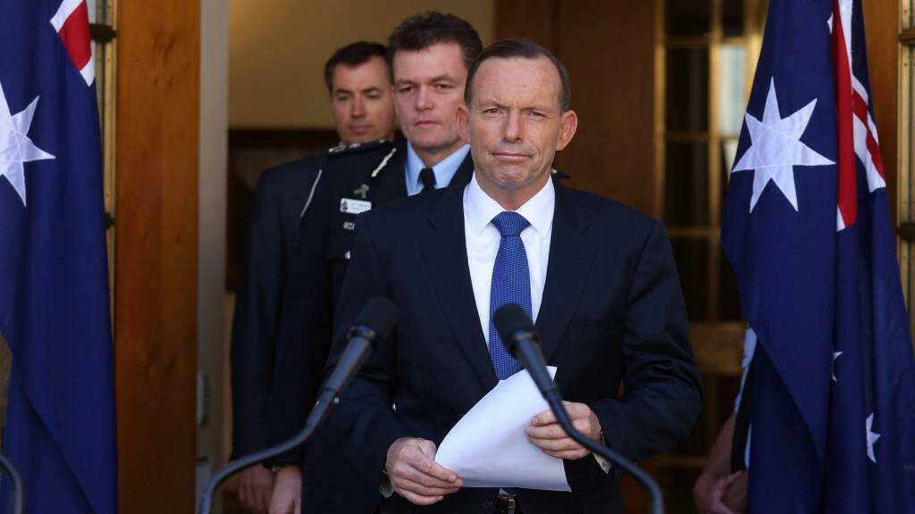 Prime Minister Tony Abbott in Parliament House: "This is a secure building and it should be governed by the rules that are appropriate for a secure building." Photo: Andrew Meares