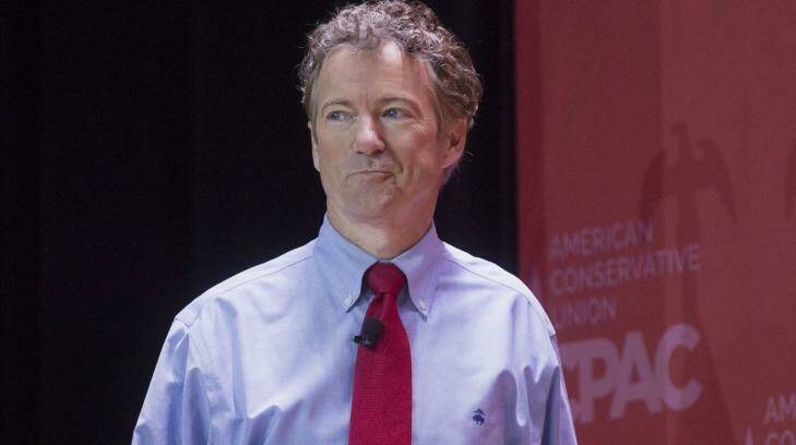 Senator Rand Paul, an isolationist who wants the US to have the strongest military in the world. Photo: Andrew Harrer
