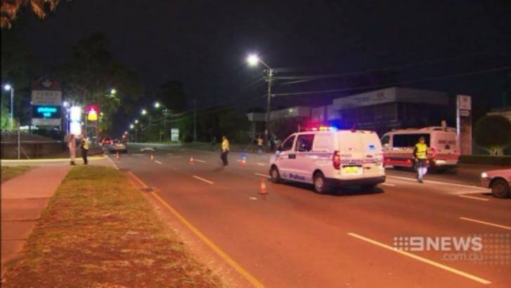 The scene where the woman was killed on Monday night. Photo: Nine News