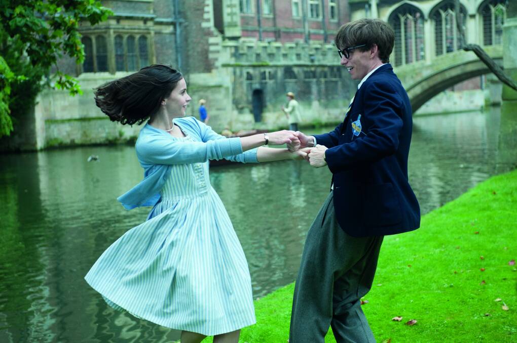 Movies under the stars:  Felicity Jones and Eddie Redmayne as Jane and Stephen Hawking in 'The Theory of Everything', showing tonight.