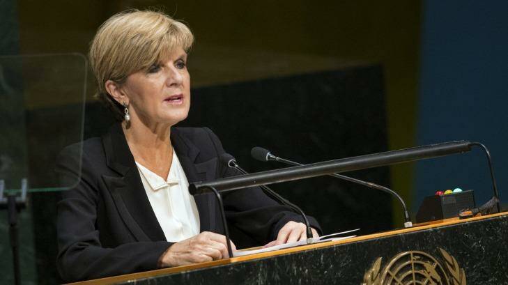 Foreign Affairs Minister Julie Bishop discussed a possible deal with her Philippine counterpart at the United Nations last month. Photo: Craig Ruttle