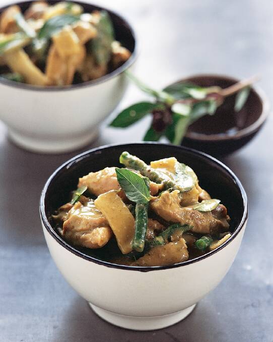 Thai green chicken curry <a href="http://www.goodfood.com.au/good-food/cook/recipe/thai-green-chicken-curry-20130807-2rfve.html"><b>(recipe here).</b></a>