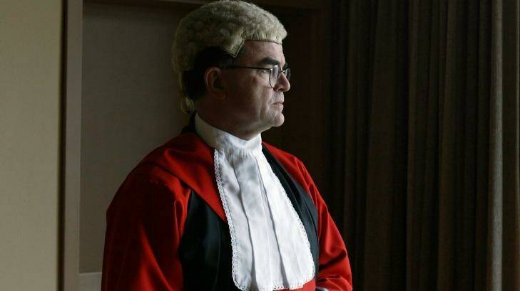 Justice Brian Martin pictured in 2003, when he presided over the Snowtown murder trial in the Adelaide Supreme Court. Photo: Bryan Charlton