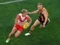 Isaac Heeney was instrumental as the Swans buried Hawthorn at the MCG. (Scott Barbour/AAP PHOTOS)