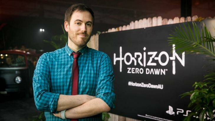 Joel Eschler, senior producer at Guerrilla Games, at the <i>Horizon Zero Dawn</i> media event in Sydney. Photo: Anna Kucera