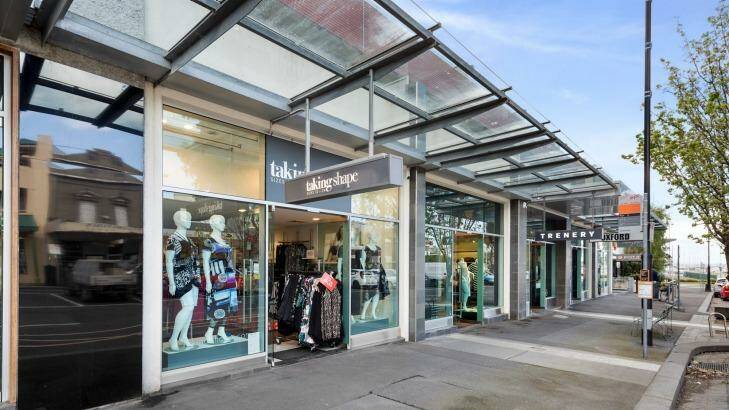 A shop leased to clothing retailer Taking Shape was sold by Fitzroys' Michael Ryan and James Gregson for $1.505 million under the hammer, $255,000 above reserve. Photo: supplied