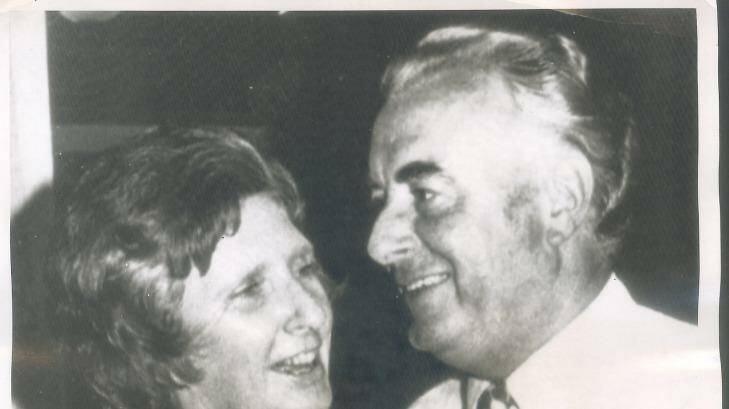 Margaret and Gough Whitlam celebrate the Labor victory in the 1972 Federal election.