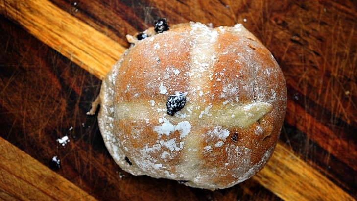 Radical: A sourdough hot cross bun. Photo: Karleen Minney
