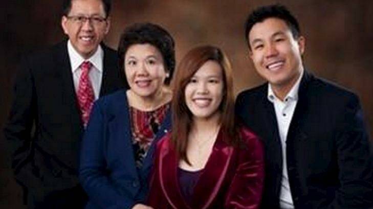 Curtis Cheng, left, and his family. Photo: Supplied