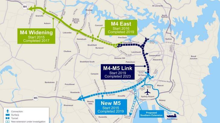 The Westconnex project will be built in three stages.
