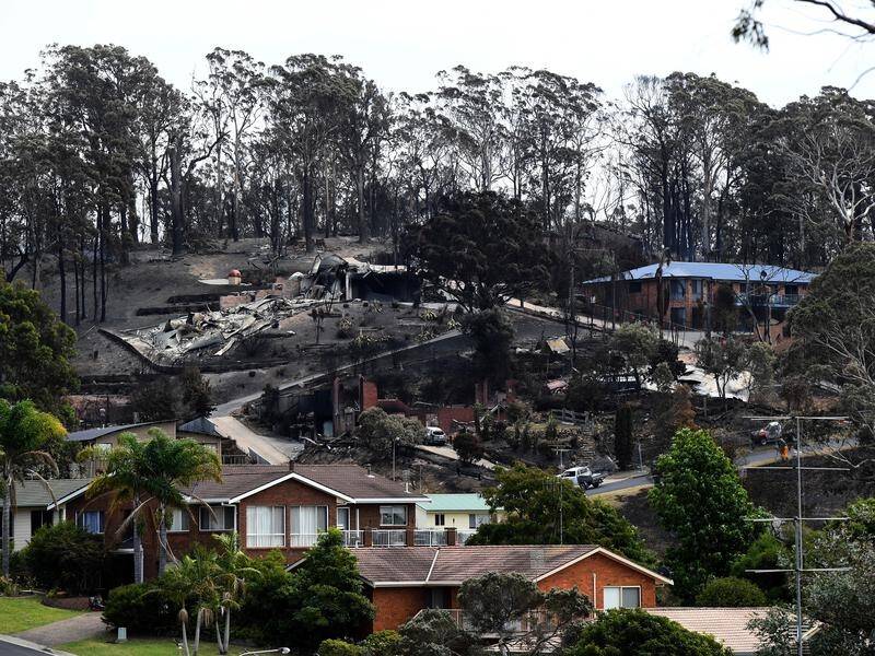 Dozens of homes have been destroyed by a bushfire in the NSW coastal town of Tathra.