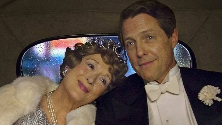Florence Foster Jenkins (Meryl Streep) and St Clair Bayfield (Hugh Grant) in a scene from Florence Foster Jenkins directed by Stephen Frears.  Photo: Nick Wall