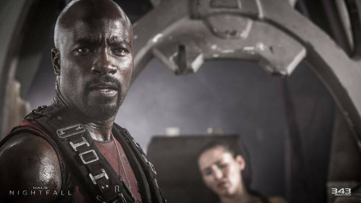 Mike Colter as Agent Locke in the series <i>Halo: Nightfall</i>, releasing on Xbox One as part of <i>Halo: The Master Chief Collection</i> this week. Photo: 343 Industries
