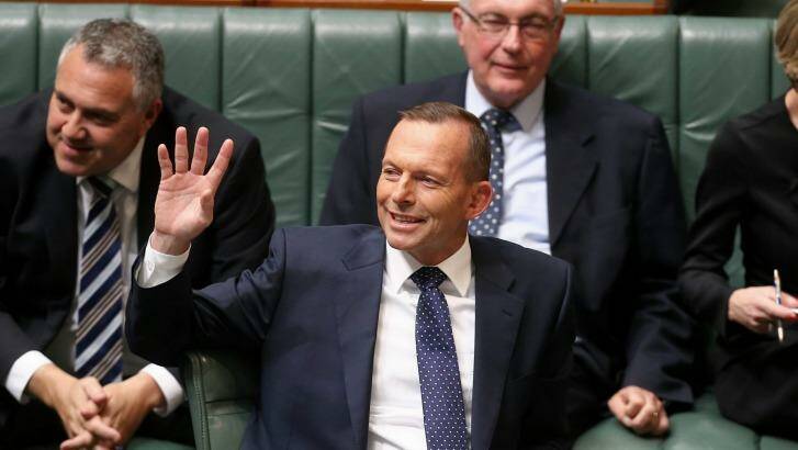 Prime Minister Tony Abbott in question time on Tuesday. Photo: Alex Ellinghausen