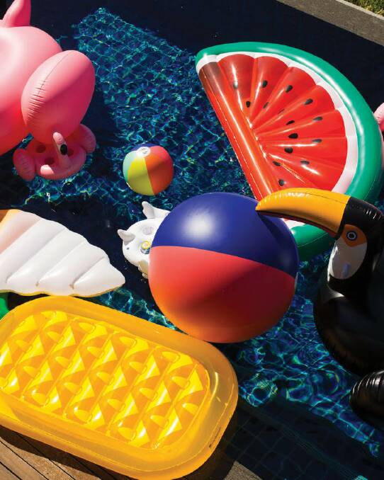 Floating assets: The hottest pool accessory this summer. Ideal for leisurely cocktail sipping or a full-blown water fight. From $22.95. sunnylife.com.au Photo: Supplied