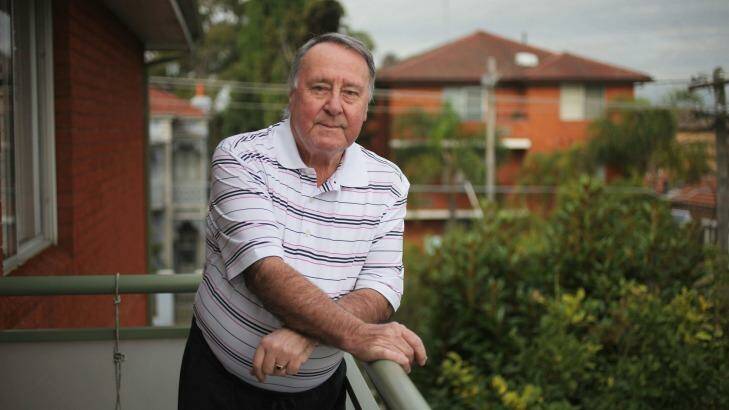Jim Donovan says he has had to cut back on many things he enjoys. He receives a part age pension and, together with his wife, owns this unit in Sydney's Marrickville. Photo: Fiona Morris