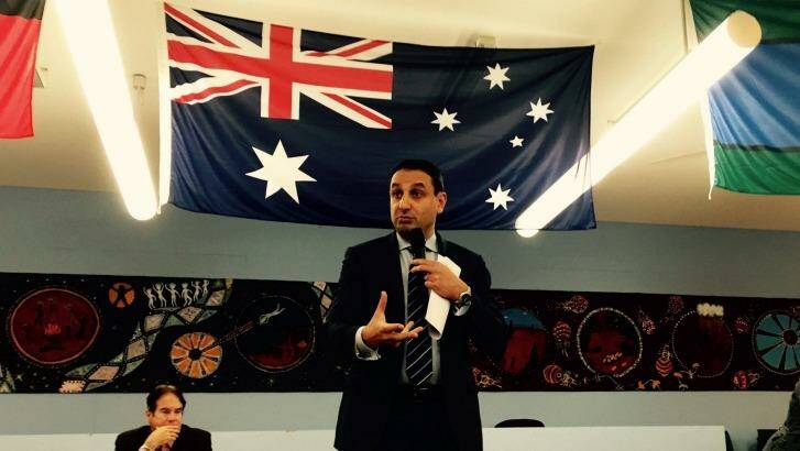 Executive director of public schools Murat Dizdar speaks at Ultimo on Wednesday.  Photo: Eryk Bagshaw