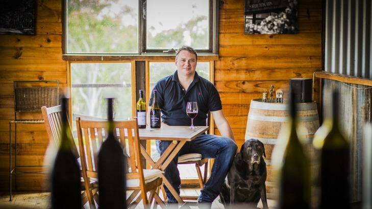 Winemaker Nick O'Leary at his cellar door in Bywong. Photo: Jamila Toderas