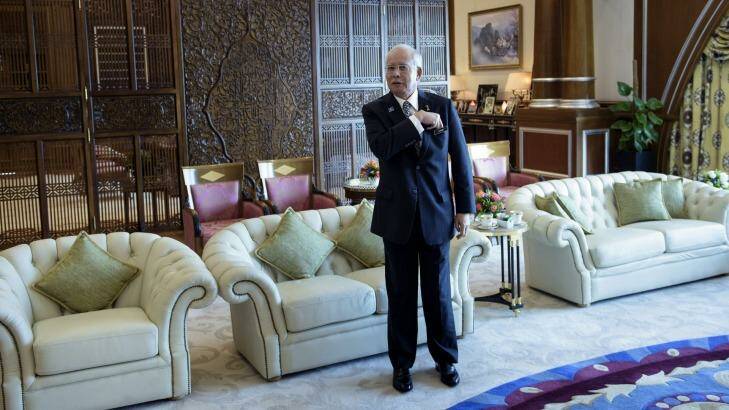 Prime Minister Najib Razak of Malaysia waits in his office in Putrajaya for a meeting with US Secretary of State John Kerry in August 2015.  Photo: New York Times