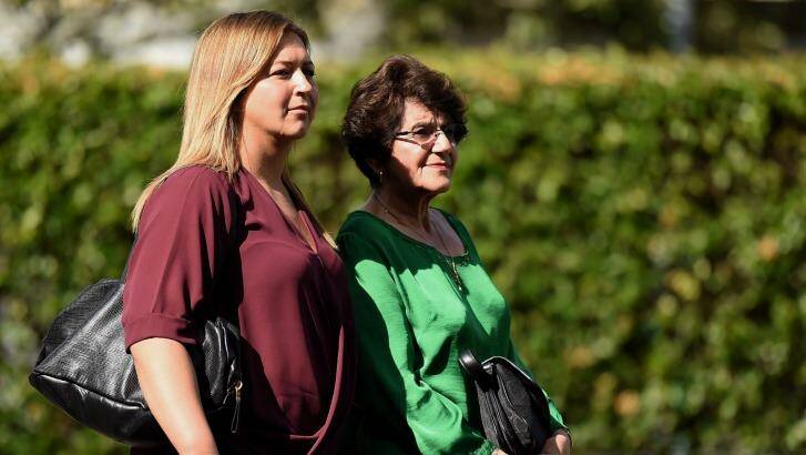 Judith Obeid (right), the wife of Former Labor minister Eddie Obeid, arrives at the Supreme Court on Wednesday.  Photo: Kate Geraghty