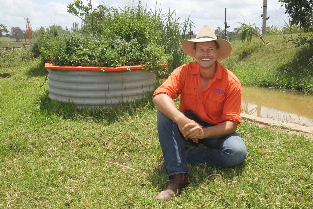 Down to earth: Most people know him as Farmer Dave, but even before he became a TV star his mates in outback Queensland called him Country Dave. "Where I come from is red, which turns to orange, and I believe we're always under construction," he said with reference to his love of orange. Picture: Natalie Roberts