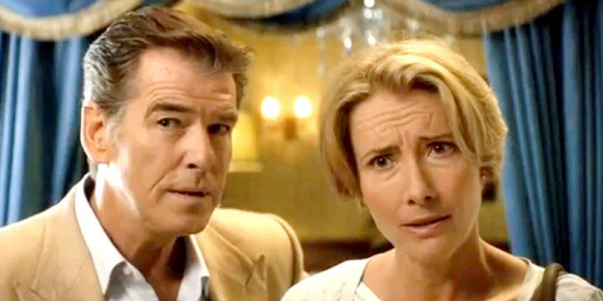 A PUNCH FOR LOVE | Pierce Brosnan and Emma Thompson.