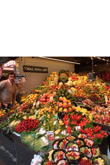 Glorious fresh food markets at Barcelona.