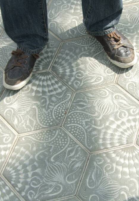 BARCELONA | Gaudi's footpath tiles along the full length of the Gran Via.