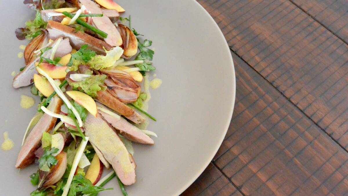DISH: Duck and Nectarine Salad using Sous-vide cooking technique. For more information visit asko.com.au