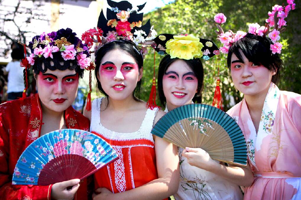 Students from Baulkham Hills High School take part in multicultural day celebrations. Photo: Natalie Roberts