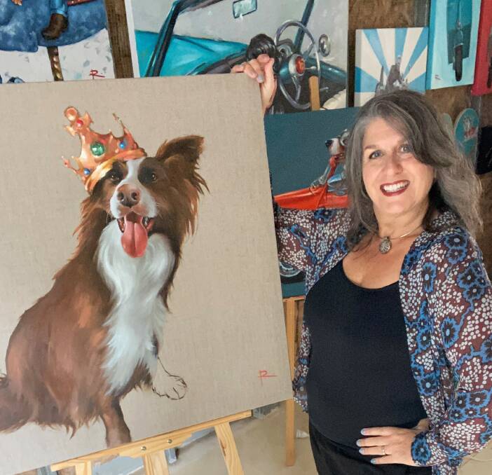 Rosa Fedele is known for painting pet portraits and depictions of vintage cars, but one of her artworks has been chosen for a time capsule that is heading to the moon. Picture supplied 