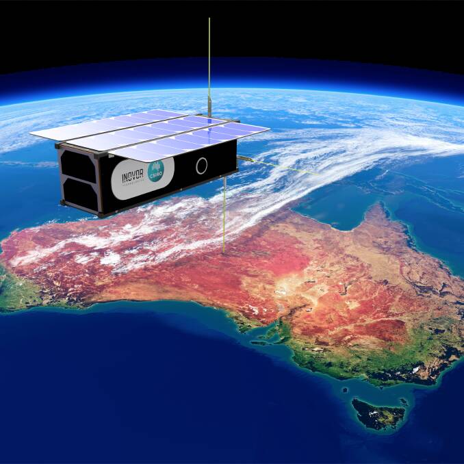 CELESTIAL TECHNOLOGY: An artist's impression of CSIROsat-1 in space to be launched next year. Picture: CSIRO
