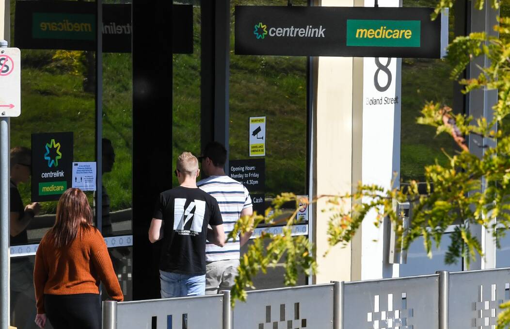 At the height of the pandemic, Centrelink in Launceston experienced long lines down Boland Street.