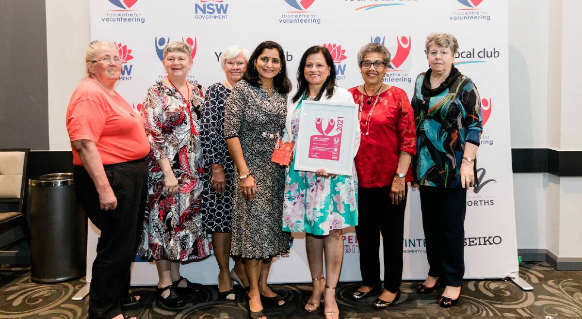 Members of the South Western Sydney Local Health District Palliative Care COVID-19 team with the award.