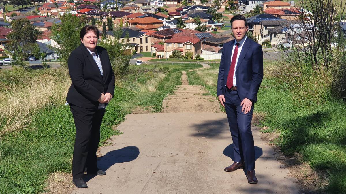 Werriwa MP Anne Stanley and Liverpool Councillor Nathan Hagarty.