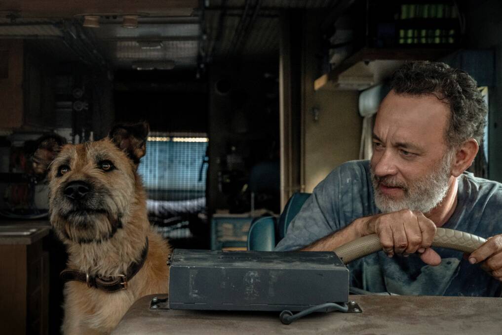 EMOTIONAL: Tom Hanks plays the title character in Finch, a film about a survivor of a solar apocalypse who builds a robot to look after his dog. Below, Brittany Murphy's life and death are explored in a new two-part documentary.