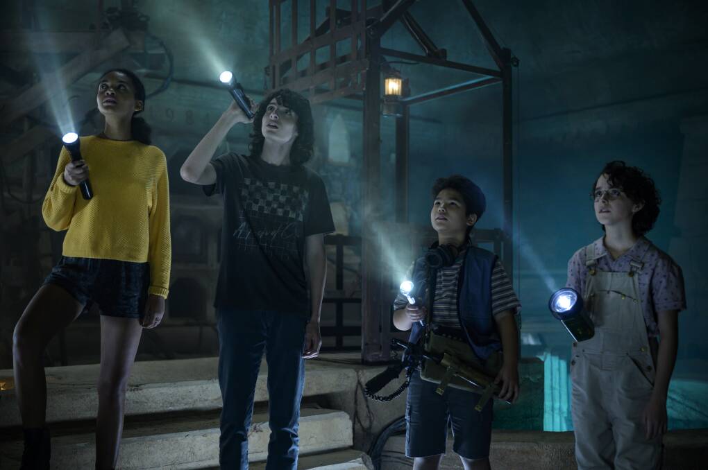 The young stars of Ghostbusters: Afterlife. Picture: Sony