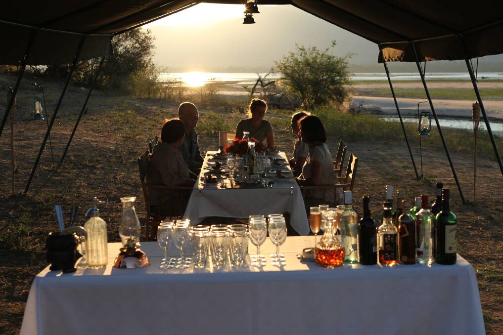 Creature comforts arent foregone on a safari holiday in Mana Pools. Picture: Zamezi Expeditions